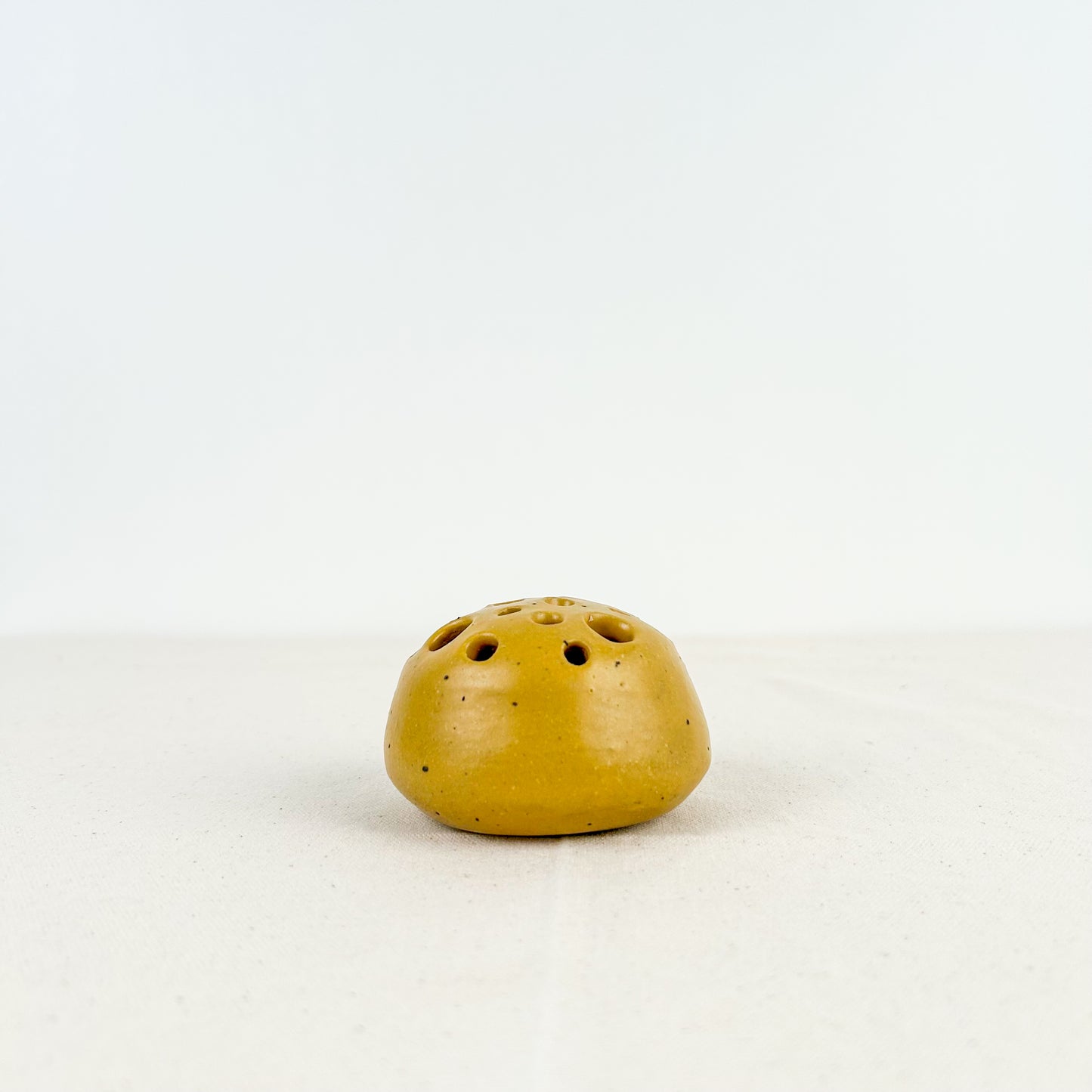 Speckled Yellow Ceramic Frog