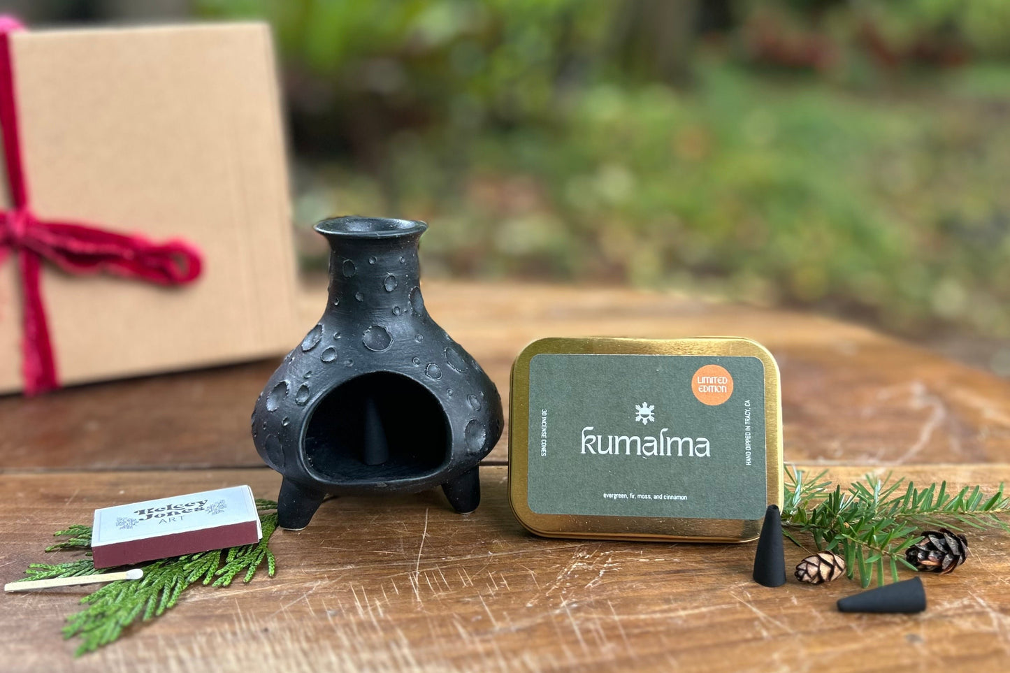 Limited Edition Holiday Chiminea & Incense Cone Gift Set